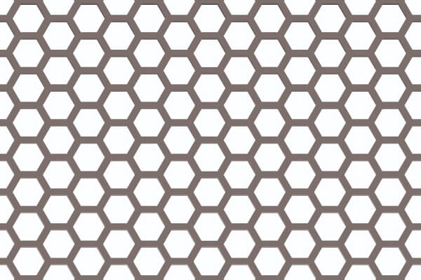 Hexagonal hole perforated metal