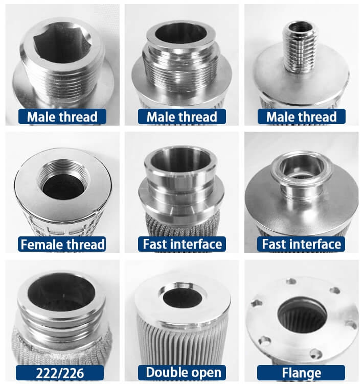 Pleated Candle Filter End Cap Options