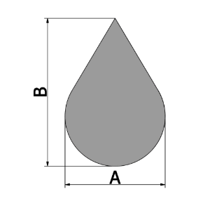 Teardrop-Shaped Wedge Wire Support Profile